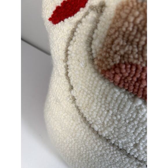 Vintage 18" LARGE Laughing SANTA CLAUS Head Shaped Needlepoint Christmas Pillow - Picture 7 of 7